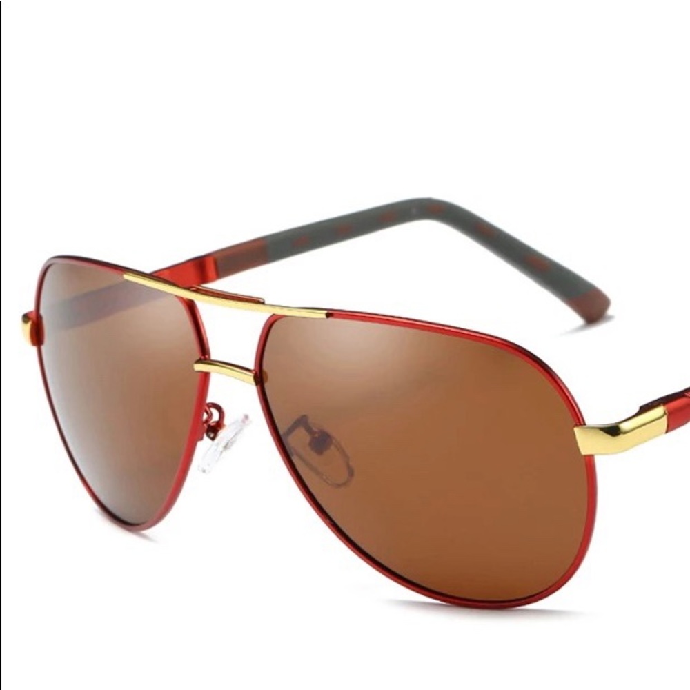 Gentleman Apparels Sunglasses Red w/Gold